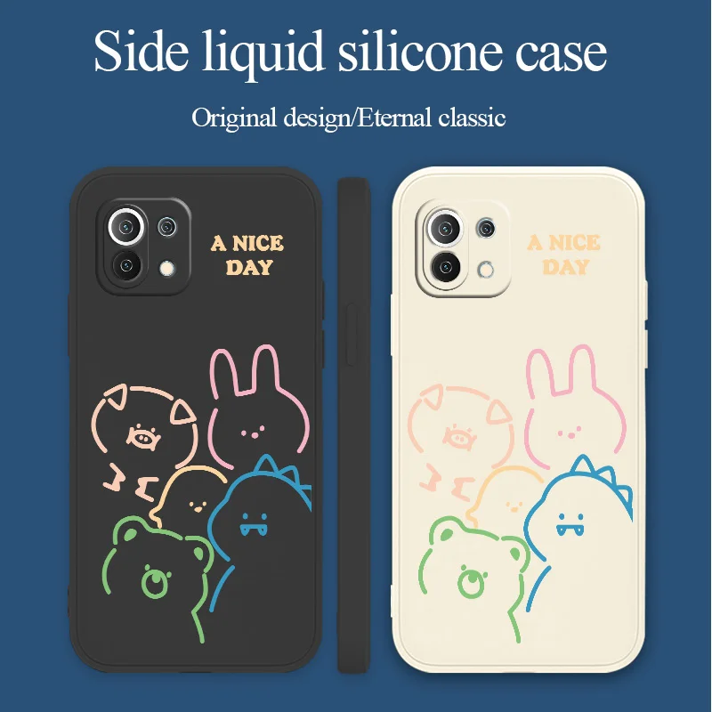 

Doodle Piggy Phone Case For Xiaomi Mi 11 lite Ultra 11i 10T 9T Pro Lite 10 10S 9 8 lite Pro Poco F2 X2 F3 Pro Soft Back Cover