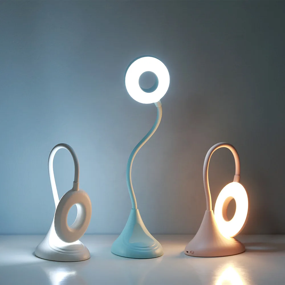 Креативная Настольная лампа с USB зарядкой и защитой глаз маленький ночник для