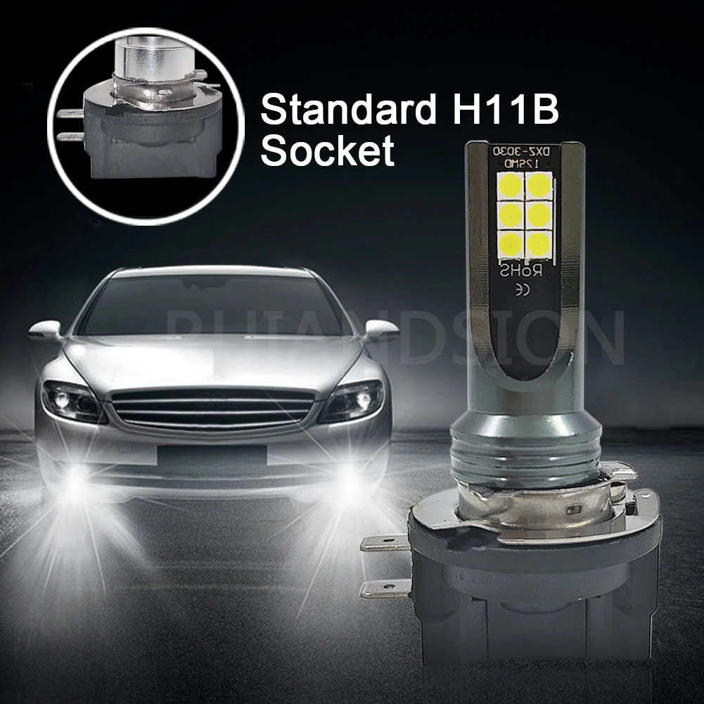 RUIANDSION 2 шт. 12 3030SMD 800Lm H11B H8B Энергоэффективный светодиодный противотуманные лампы