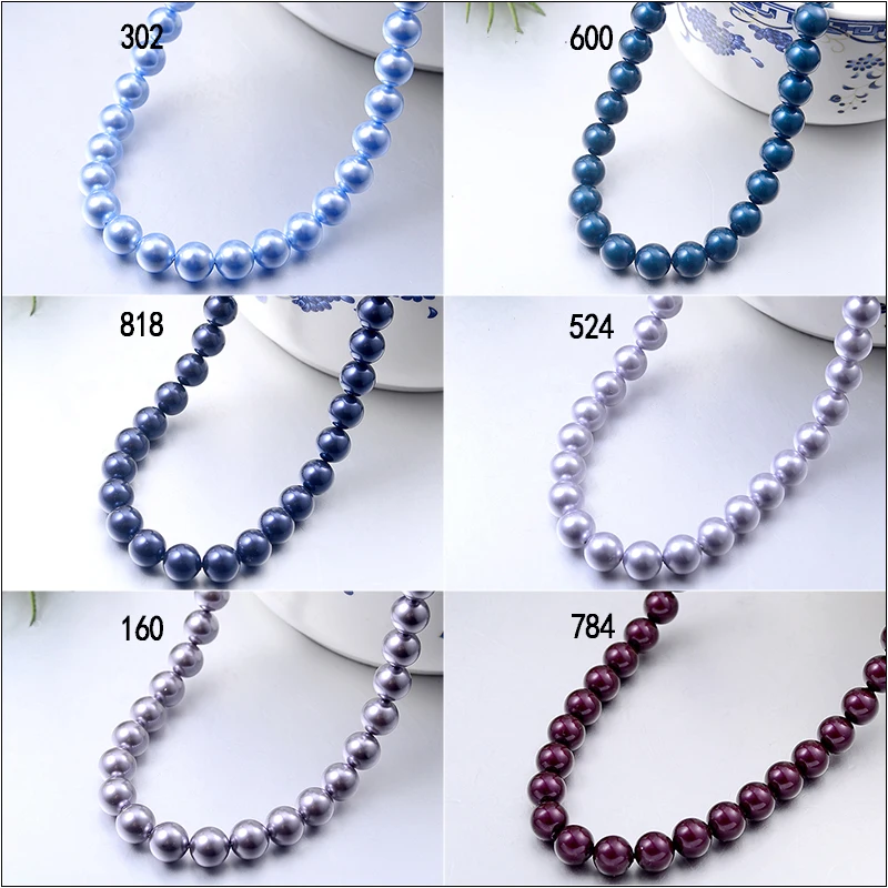 С украшением в виде кристаллов от Swarovski 5810 круглая жемчужная бусина с целый Просверленный отверстие Бисер для самостоятельного изготовления браслетов ювелирные изделия сделать штуцер