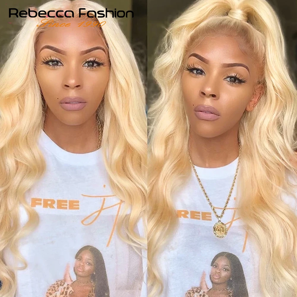 

Волосы Rebecca Honey блонд HD прозрачный парик на сетке тело волнистые предварительно выщипанные 613 T парики из человеческих волос на сетке для чер...