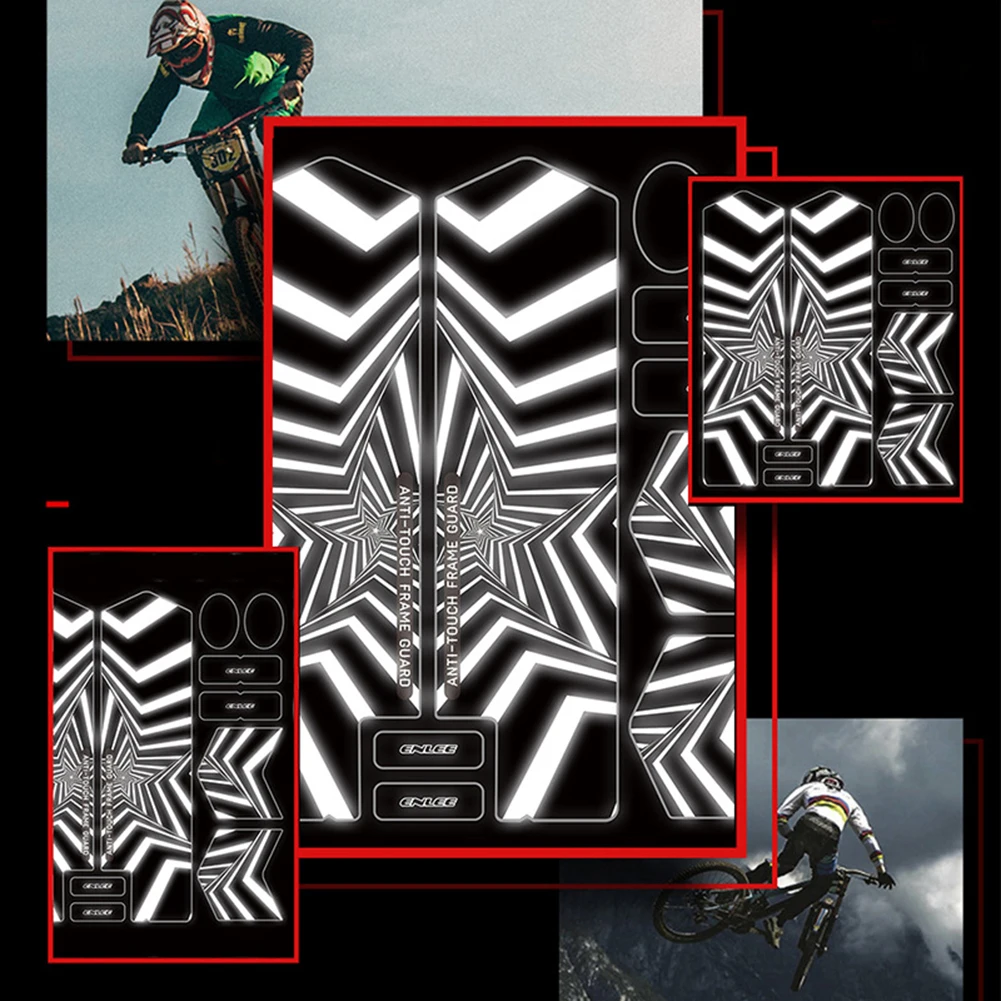 

10Pcs Bike Front Fork Sticker Waterproof Suspension Fork Decals Reflective Sticker for MTB, Road Bike, XC Drop shipping