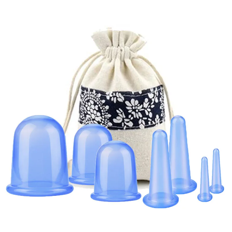 

4/7pcs Silicone Anti Cellulite Cup Vacuum Massage suction Cups Body Pain Relief Roller Manual Suction Cups Cupping Therapy Kit