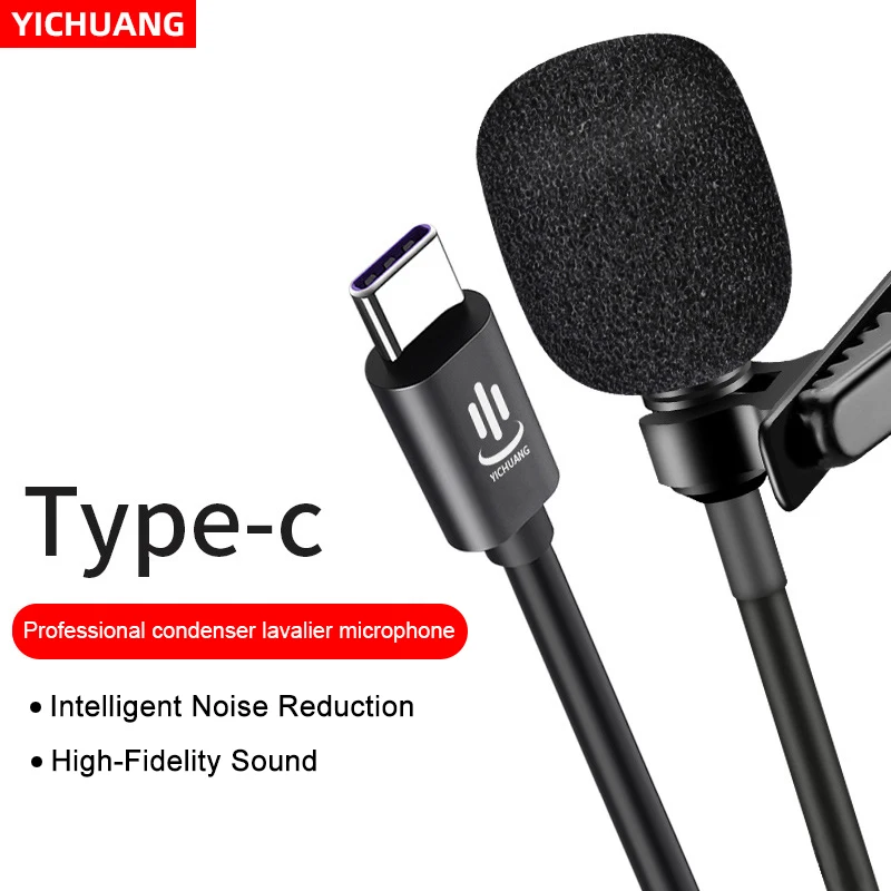 Петличный конденсаторный микрофон Type-C YC-LM10 год для записи аудио и видео