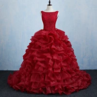 red lace quinceanera dresses sweet 16 princess organza ball gown prom dresses gown for 15 years vestidos de 15 anos
