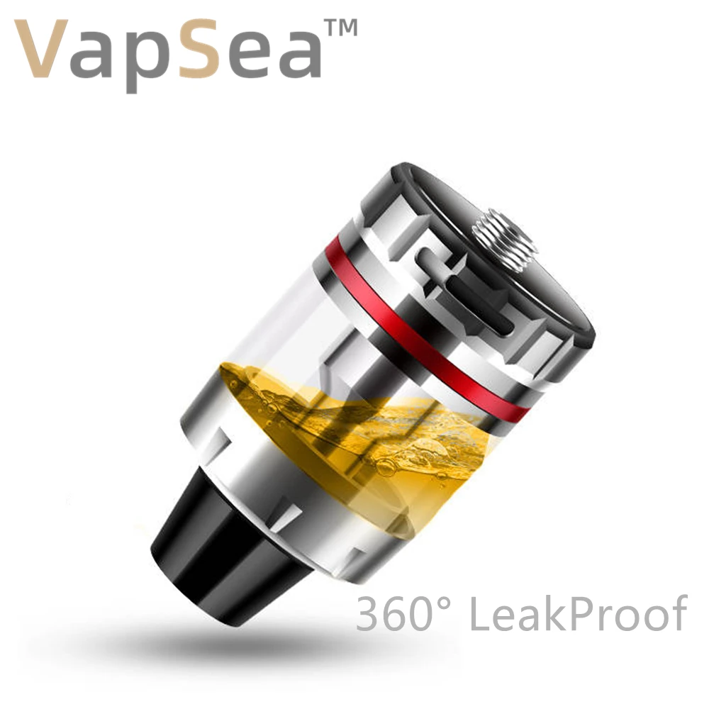 

Original VapSea Subohm 24.5MM Rebuildable Tank vape RTA 3ML atomizer vape tank BVC Fit for 510 Battery Mod