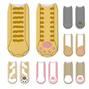 Весенне-летние женские хлопковые короткие носки Креативный дизайн забавная 3D лапа Милая мультяшная Веселая Девочка Розовая милая фотография