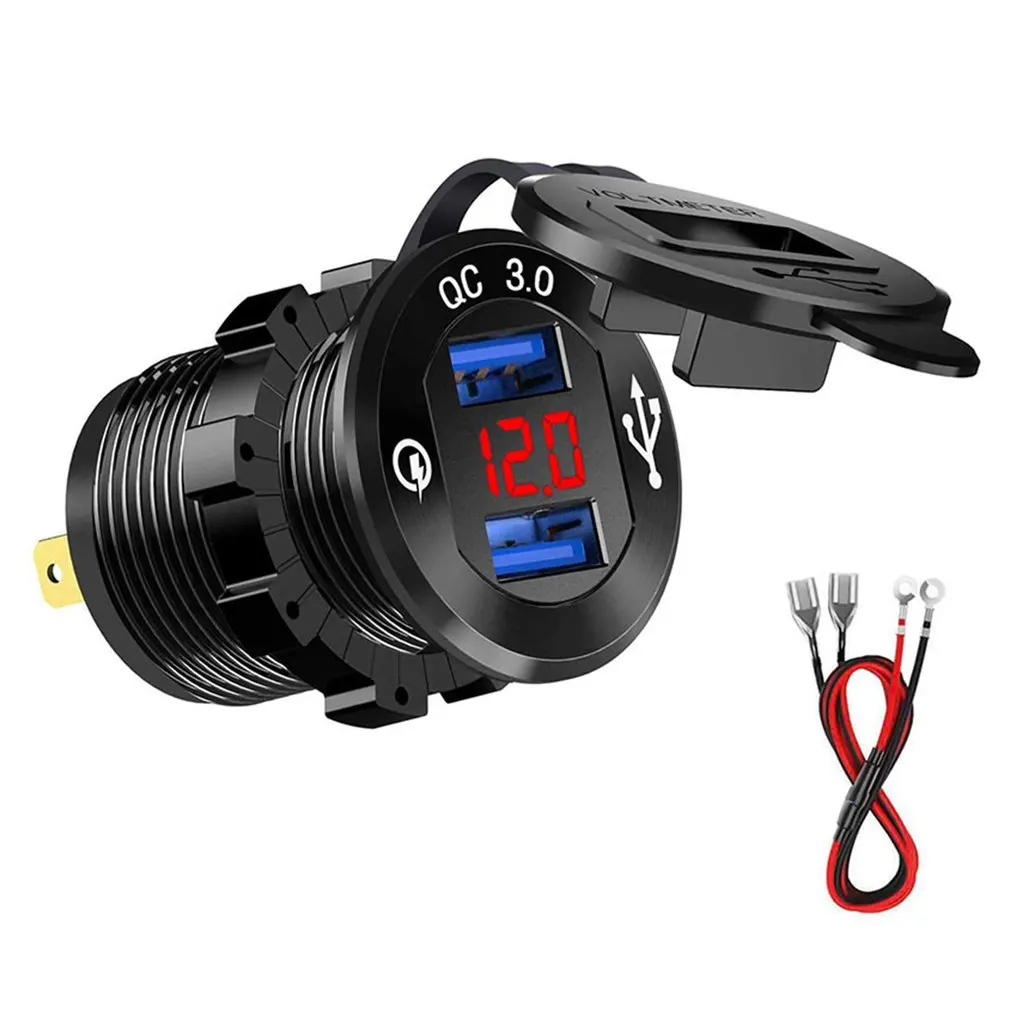 

Быстрое Автомобильное зарядное устройство QC3.0, двойное зарядное устройство USB, автомобильное зарядное устройство, USB-разветвитель, быстрая ...