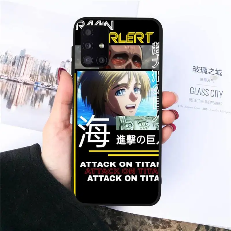 

Japan Anime Attack On Titan Phone Case For Samsung S 7 8 9 10 20 A 21S 20e 50 51 71 note9 10 J4 plus 20 ultra