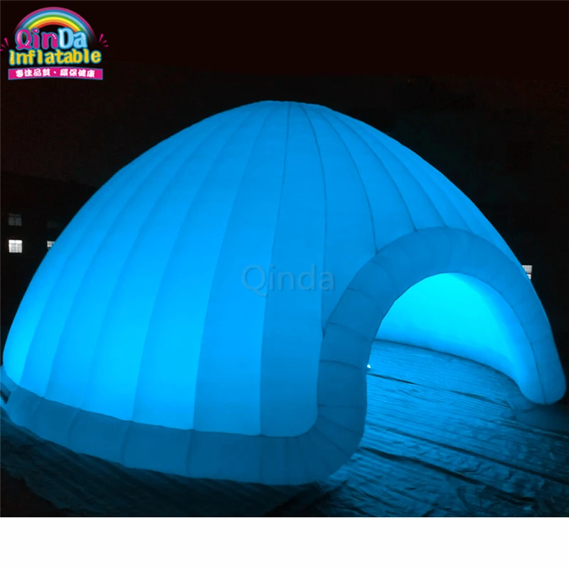 Индивидуальные Гигантские белые надувные led вечерние палатки igloo|Надувные