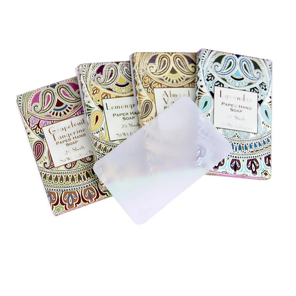

300pcs (12x25) Washing Hand Bath Travel Scented Slide Sheets Foaming Paper Soap