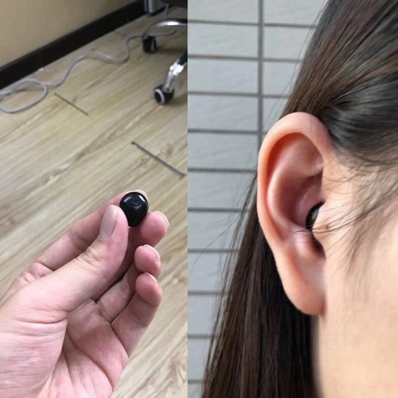 Миниатюрные наушники Bluetooth невидимые 5 0 настоящие Беспроводные с зарядным чехлом