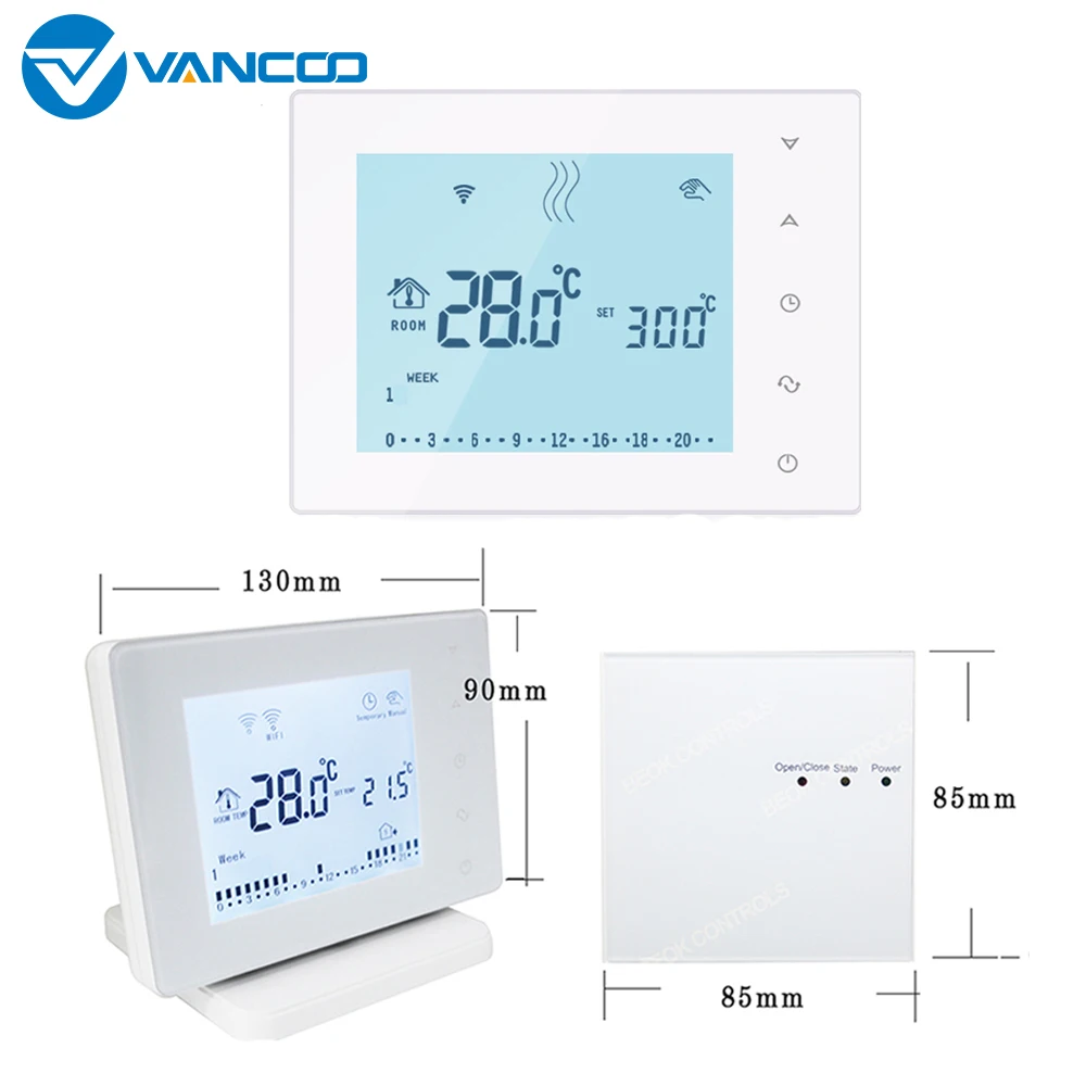 Беспроводной нагревательный термостат Vancoo RF 220 В регулятор температуры для Google