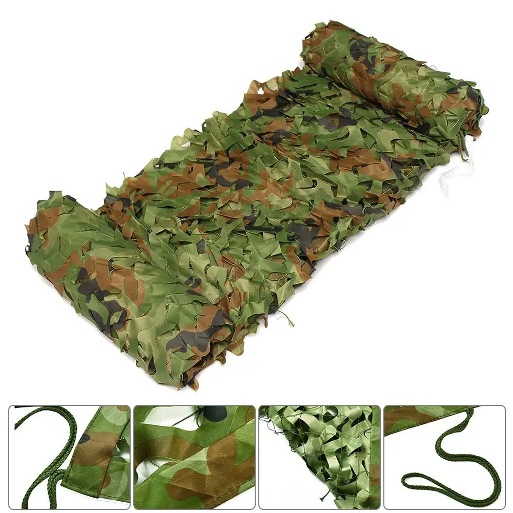 Anti UV Sunshade Cloth Net Woodland Camouflage Military Netting Army Camo Hunting Hide Camping Cover Garden Patio | Спорт и