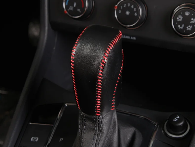 

Leather Car Gear Head Shift Knob Cover Case for VW Golf 6 7 MK6 MK7 GTI DSG Tiguan POLO BORA Passat B7 Tiguan Touran