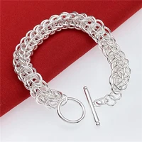 925 sterling silver bracelet womens multi circle bracelet wedding and engagement trinket stylish jewelry
