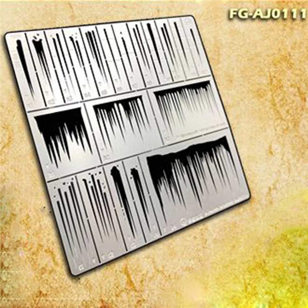 

Wet Damage Effects Leakage Spray Stenciling Template Model Aging Tools For DIY Military Models