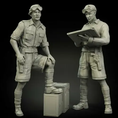 

Разобранный набор 1/35 старых британских офицеров North включает 2 Статуэтки из смолы набор миниатюрных моделей неокрашенные
