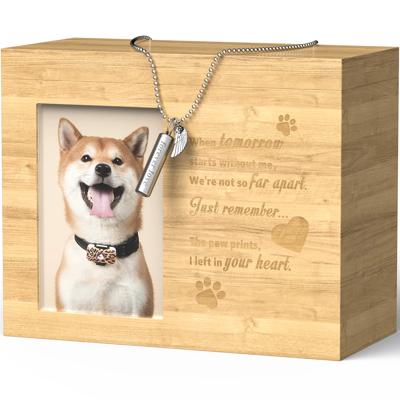 

Wooden Dog Urns Pet Funeral Supplies Pet Hospital Wood Extraction Urns Cat Memorial caja para cenizas de mascotas keepsake urns