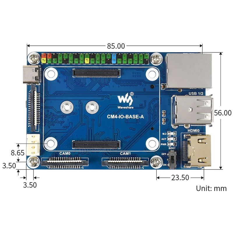 Базовая мини-плата Raspberry Pi CM4 для вычислительного модуля 4 встроенного