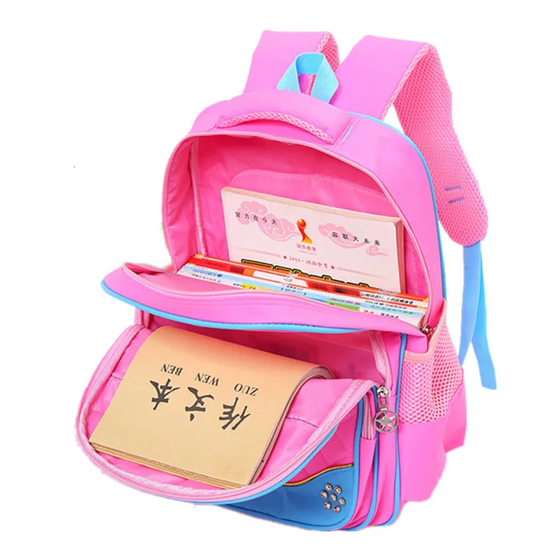 Cartoon print princess school bags for girls Orthopedic backpack Children schoolbag waterproof travel backpacks mochila escolar
