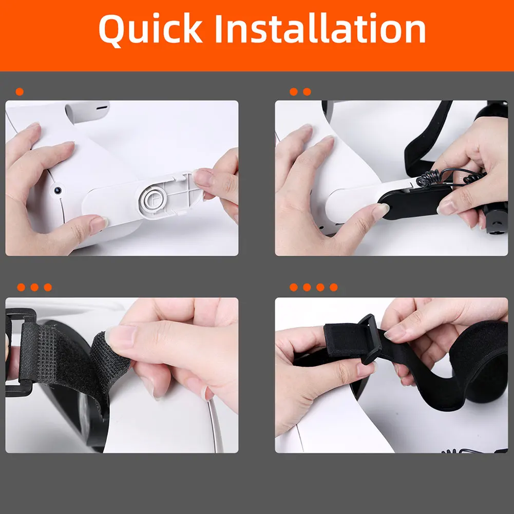 

Audio Adapter Kit Headband Plastic Adjustable HTC VIVE Smart Headband Connector VR Accessories For Oculus Quest 2 White Durable