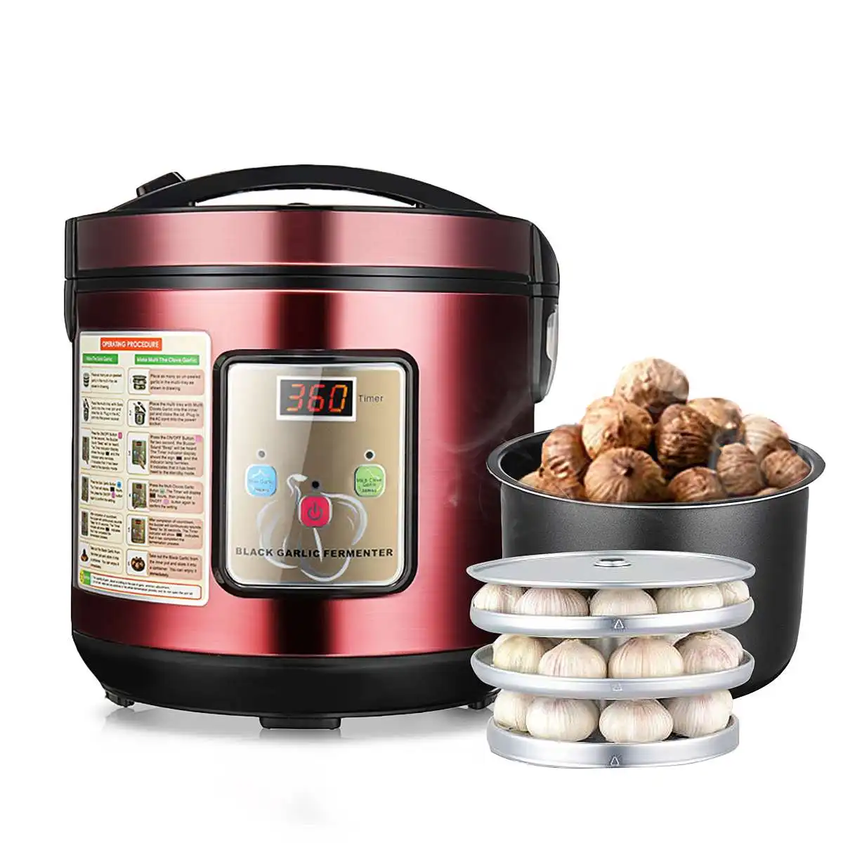 

6L Automatic Black Garlic Fermenter Household DIY Zymolysis Pot Maker 110V 220V Fermenting Machine Kitchen Cooking Tools EU