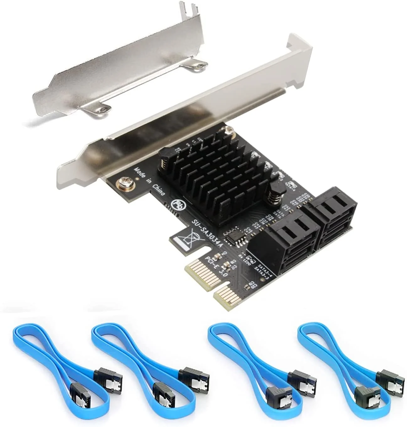 

Ubit Sata Pcie Card, Pci-E Naar Sata 3.0 Hub Controller Adapter, SA3001 2-Port Sata 3.0 Pci-E Uitbreidingskaart, Ipfs Hard Disk