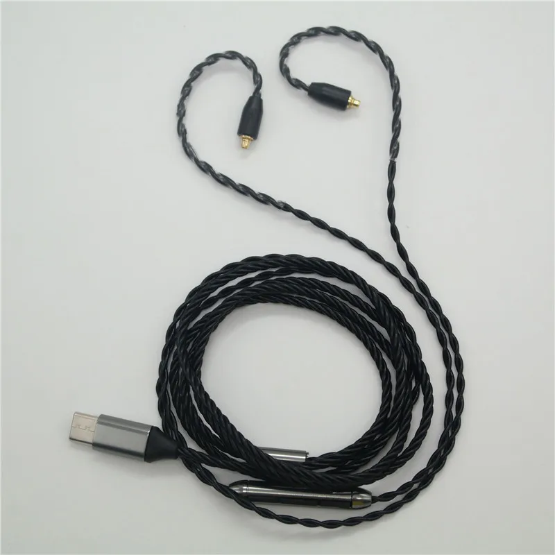 Аудиокабель MMCX к USB Type C кабель для наушников Shure SE215 SE315 SE425 SE535 UE900 Westone