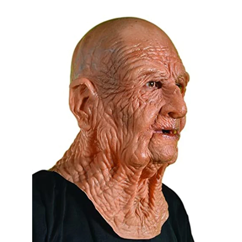 

Newest Men Super Soft Old Man Headgear Halloween Carnival Horror Prop Headgear