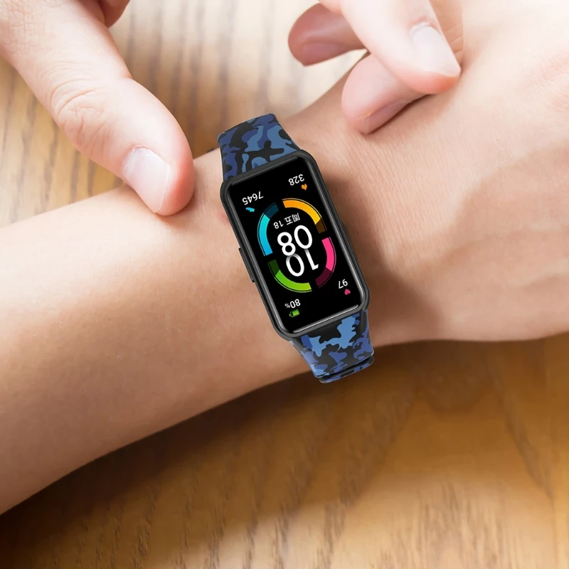 

Quick Release Smartwatch Straps Washable Silicone Wristbands Bracelets Compatible with Band 6/6 Pro Accessories