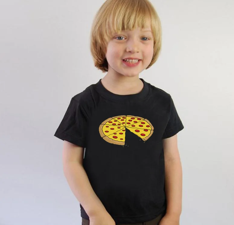 

Funny Family Look Dad and Son Family Matching Clothes Pizza Print T-shirt for Daddy Mommy Kids Romper for Baby