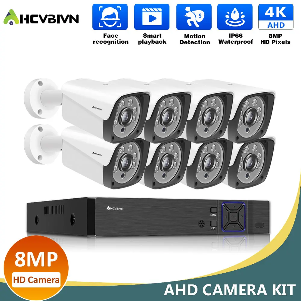

Система видеонаблюдения H.265, 8 каналов, 4K, HDMI, AHD