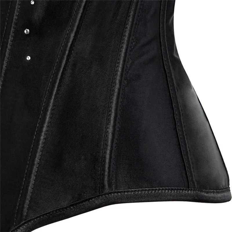 

S-6XLSexy Black Rhinestone Corset Bustier Plus Size Burlesque Lace Up Corset Vintage Overbust Korsett Lingerie Top Dropshipping