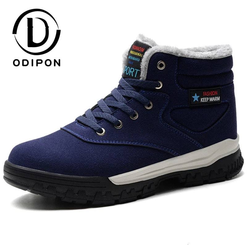 Зимние мужские кроссовки Odipon ботинки с высоким верхом и мехом теплые уличная