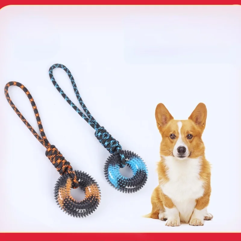 Жевательная игрушка для домашних животных кольцо с зазубринами устойчивая к