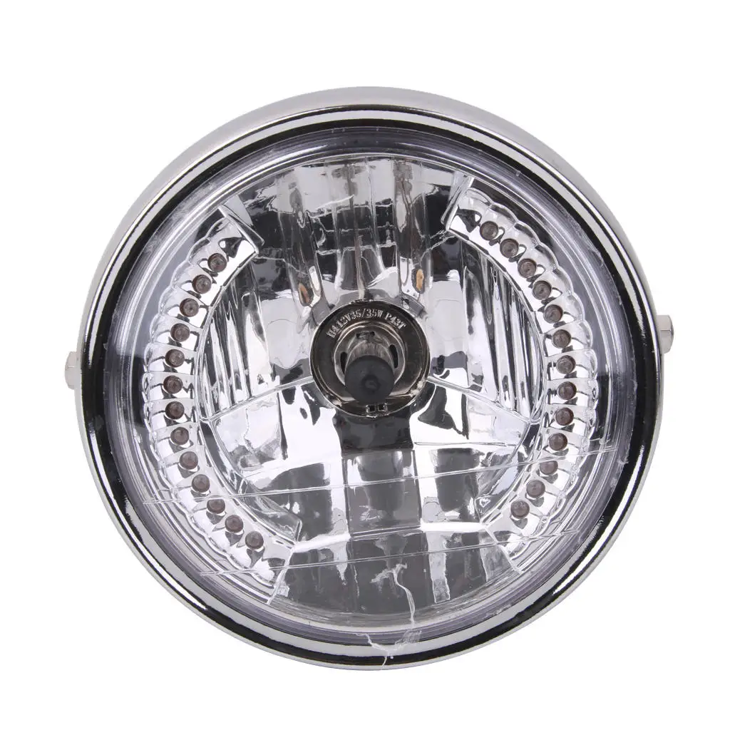 

Motorcycle Motor Bike 8' Round Headlight Yellow LED Turn Signal For