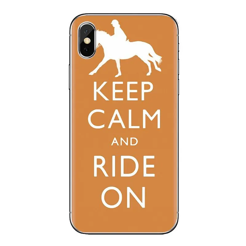 For Huawei Honor 5A LYO-L21 Y6 II Compact Y5 2 Y5II Mate 10 Lite Nova 2i 9i Soft TPU Phone Case Keep Calm and Ride On Horse Bike |