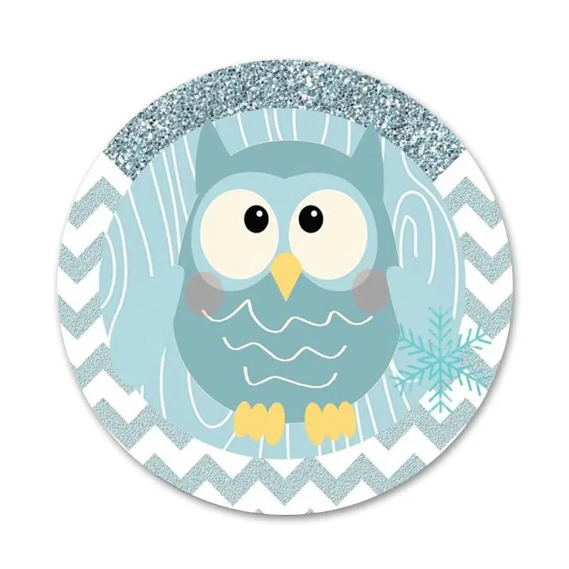 Принт с животными Сова милый значок на булавке декоративные Броши Металлические