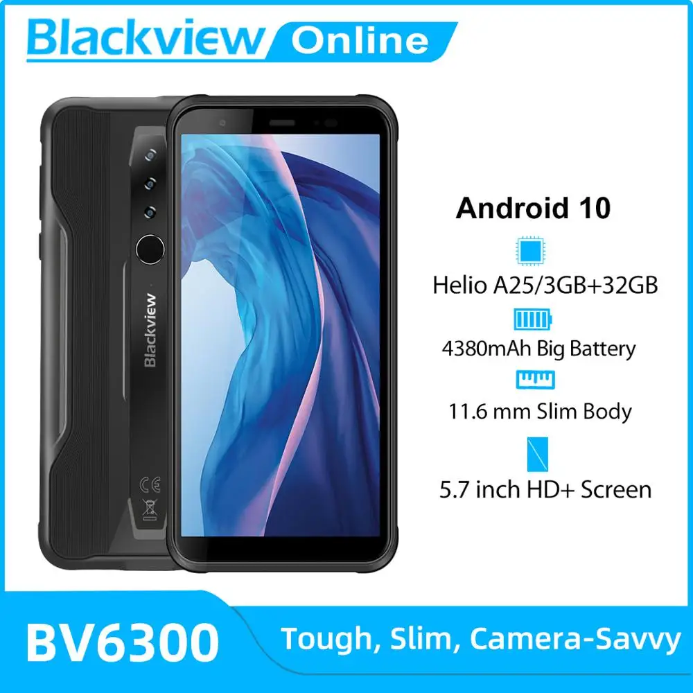BLACKVIEW Новое поступление BV6300 3 ГБ + 32 Android 10 прочный смартфон 4380 мАч 5 7 дюймов HD Экран