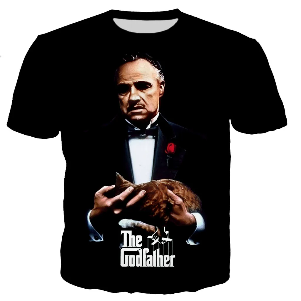 Classic Movie The Godfather 3D Print T Shirts Men/women Fashion Casual Harajuku Style T-shirt Streetwear Tops Dropshipping images - 6