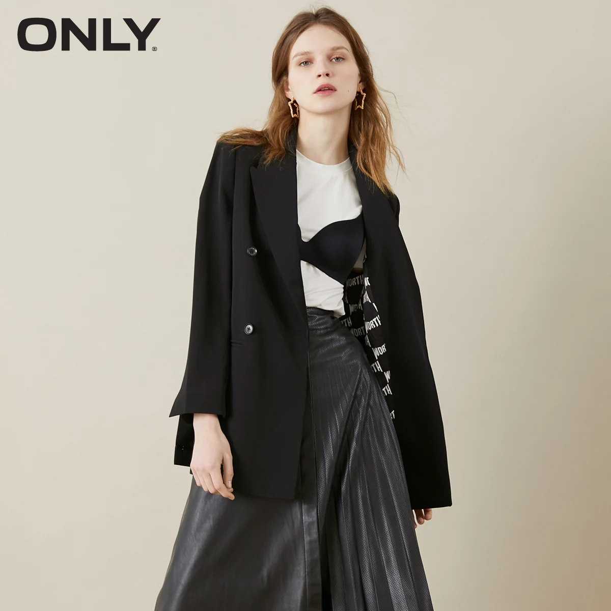 

ONLY spring chic temperament loose casual thin suit jacket female | 120108522