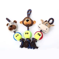 interactive playing games dog rope ball toy bite resistant puppy big dog accessories for dogs toys pets products bear cow monkey