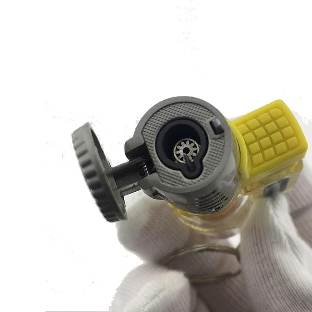 2 шт. ветрозащитная зажигалка с синим пламенем портативный мощный прозрачный