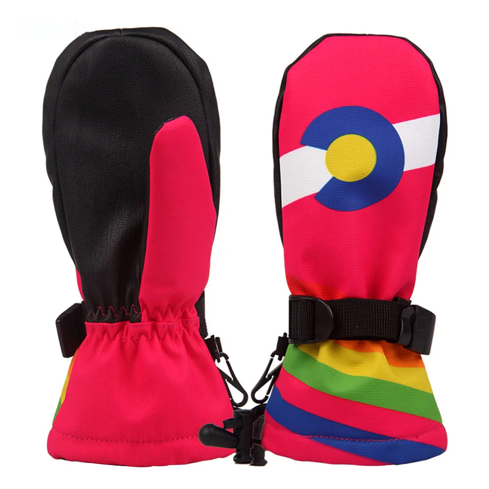 Лыжные перчатки водонепроницаемые ветрозащитные спортивные утепленные зимние