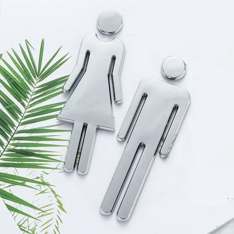 3D Самоклеящиеся таблички для унитаза ванной туалета комнаты 2 шт. 12 х4 см | Дом и