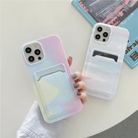 art rainbow color new luxury card package phone case for iphone 12 11 pro max xs max x xr se 20 7 8 plus popular soft cute cover