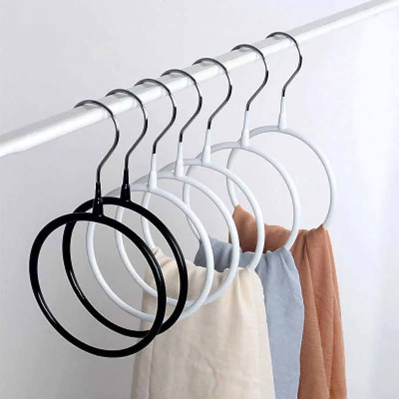 1PC PVC Multifunctional Clothes Hanger Silk Scarf Storage Rack Shelf Toroidal Tie Garment Towel Holder | Дом и сад