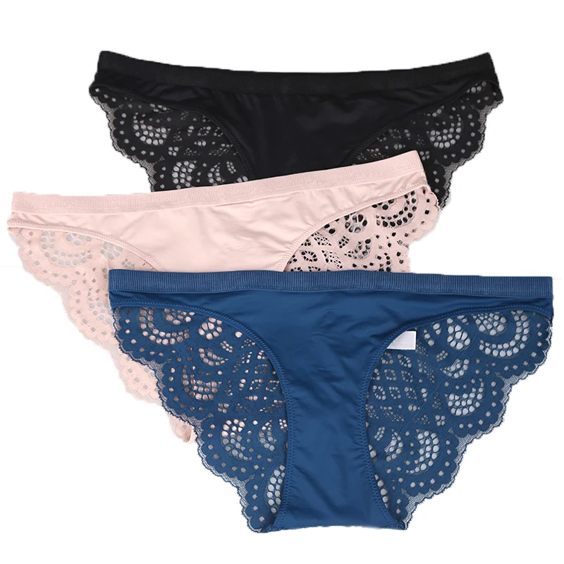 

Sexy Lace Panties Seamless Women Underwear Briefs Nylon Silk for Ladies Intimates Bikini Cotton Lingerie