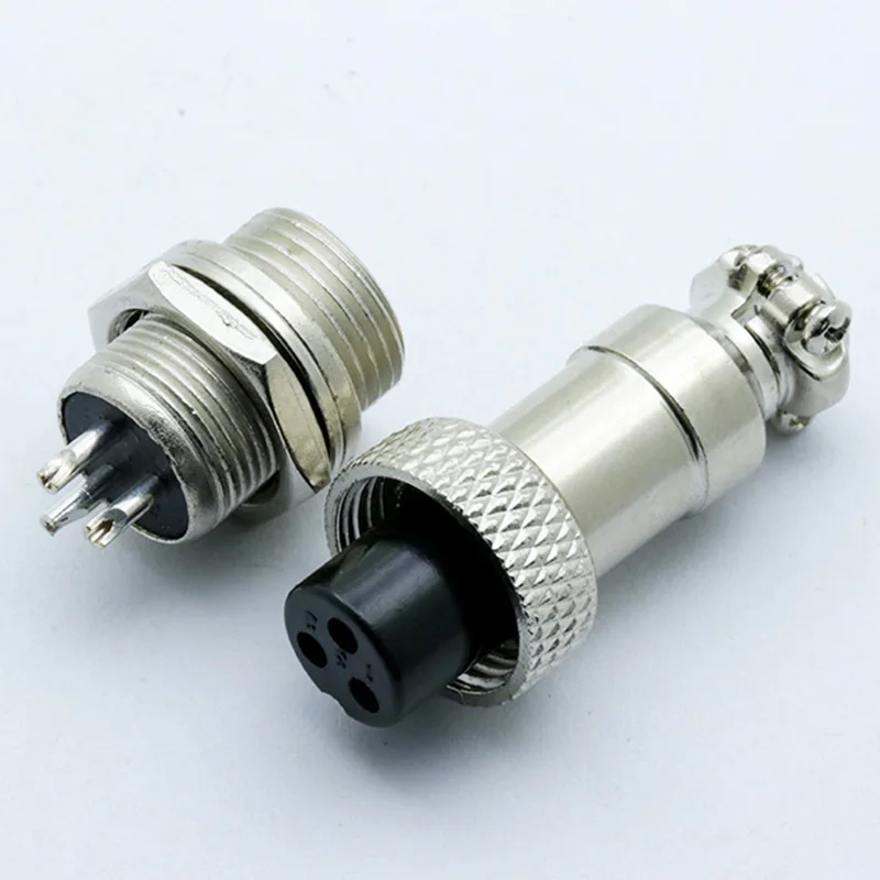 1 комплект GX12 авиационный/XLR разъем, подключение питания/передача сигнала, 2-7 контактов